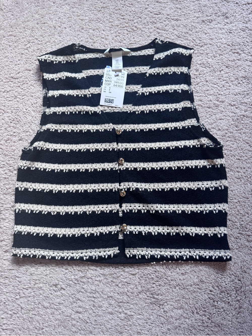 H&M textured jersey waistcoat - Picture 3 of 4